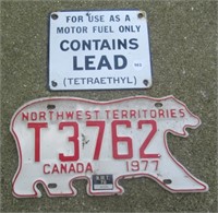 Porcelain Contains Lead Sign and 1977 Canada