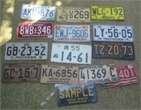 Miscellaneous License Plates Including: Michigan,