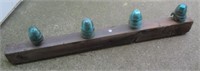 Board with Mounted Green Glass Insulators. Note: