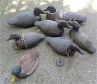 Assortment of Duck Decoys Including Some with