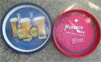 Monarch Beer Tray and Carib Later Beer Tray.