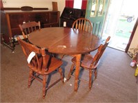 Round Kitchen Table w/ 4 Chairs (47" Across)