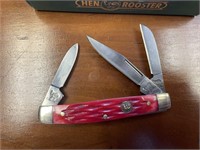Hen & Rooster 3 Blade Cherry Red