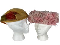 2 -1960’s Feather Hats