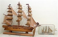 Flying Cloud model sail ship-15"h and