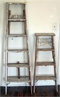 4' and 6' wooden step ladders