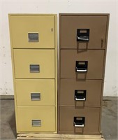 (2) 4 Drawer Insulated Filing Cabinets