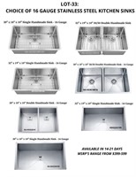Stainless Sinks - 16 Gauge (Your Choice)
