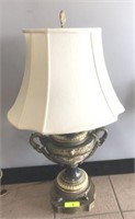 PORCELAIN & BRASS VICTORIAN LAMP