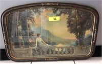 VINTAGE PRINT R. ATKINSON IN DOME TOP FRAME