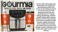 Gourmia Stainless steel Digital Air Fryer - 8 Qt.
