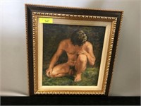 OIL ON CANVAS MALE NUDE
