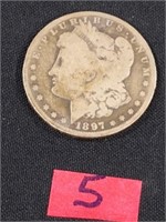 Morgan O Silver Dollar 1897
