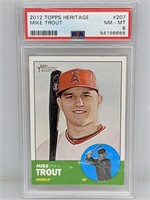 2012 Topps HERITAGE Mike Trout RC #207 PSA 8