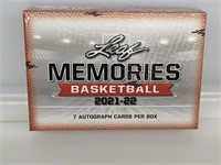 2021-22 Leaf Memories Basketball Hobby Box 7 Autos