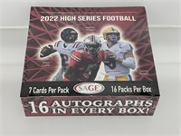 2022 Sage High Series Football Box 16 Autos
