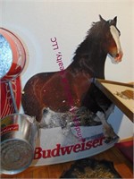Budweiser Horse sign & 2 buckets