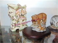 Group of small animal figurines & other