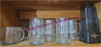 Group of glass mugs & other