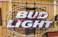 Neon Bud Light sign approx 48" wide