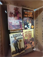 2 boxes of various western books SEE PICS