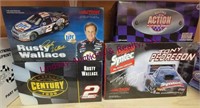 4 die cast race cars various drivers SEE PICS