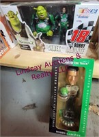 Bobby Labonte & Shrek figurines & Bobble head