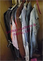 Group misc old shirts. jean jackets & other
