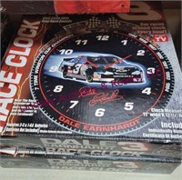 2 Dale Earnhardt clocks & diecast 1:12 stock car