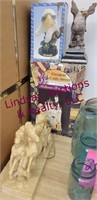 2 Eagle statues, A-B Castle stein & other SEE PICS