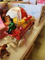 Cast iron Coca-cola horse drawn wagon