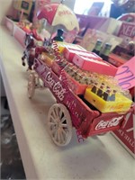 Cast iron Coca-cola horse drawn wagon