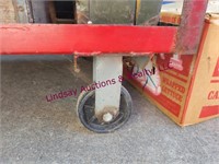 Red metal cart (NO CONTENTS)