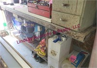 Work bench (NO CONTENTS) has outlets & other