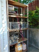 CONTENTS on pallet racking & in alley by garage--