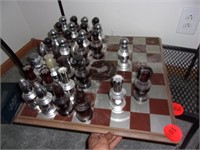 AVON AFTER SHAVE CHESS BOARD AND PIECES