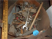 BOX OF WRENCHES, SOCKETS TOOLS