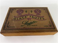 Vtg Grace Fruits SANDERS DETROIT Wooden Box
