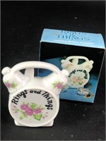 NOS Porcelain Rings & Things Jewelry Holder