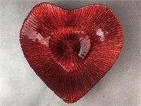 12 Inch Glass Heart Shaped Vessel
