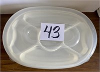 PLASTIC DIVIDED DISH/COVER