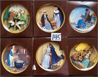 SET 6 NORMAN ROCKWELL COLONIAL PLATES