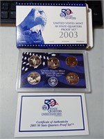 OF)  2003 US state quarters proof set