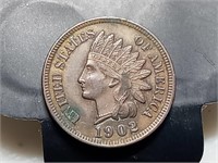 OF)1902 full Liberty and diamonds Indian Head cent