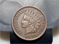OF)  1904 full Liberty Indian Head cent