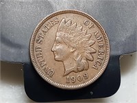 OF) 1909 better date full Liberty Indian Head cent
