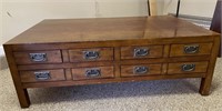 CHERRY COFFEE TABLE W/ 16 DRAWERS