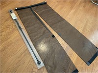 BLACK NET CURTAIN (79"X36") BLACK CURTAIN ROD SE