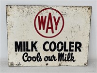 Original WAY Milk Cooler Screen Print Sign - 300