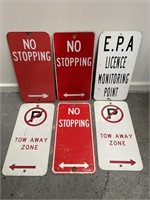 6 x Mixed Parking Signs